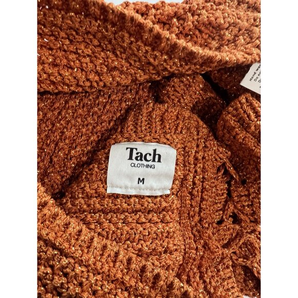 Tach Clothing Noe Metallic Knit Corset in Orange - Picture 4 of 4